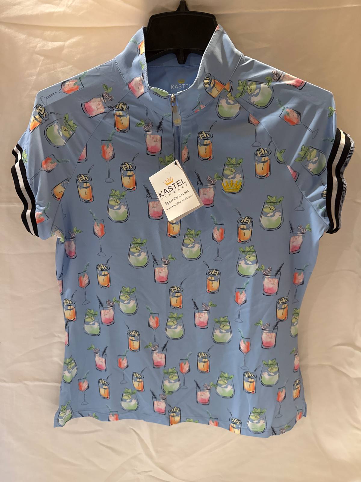 Kastel Denmark Blue Cocktails Cap Sleeve L
