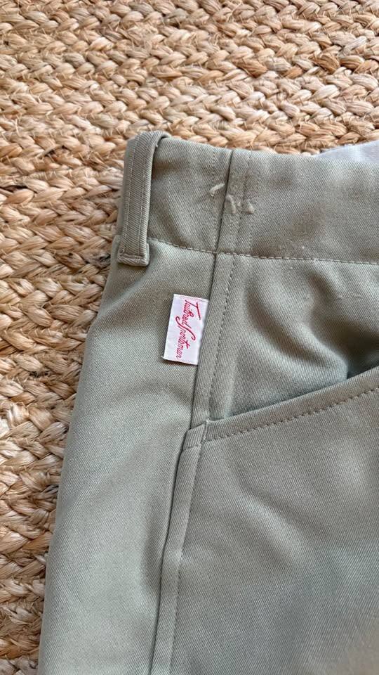 Taylor Maid Tan Knee Patch Show Breeches, Approx. Size 26 Long