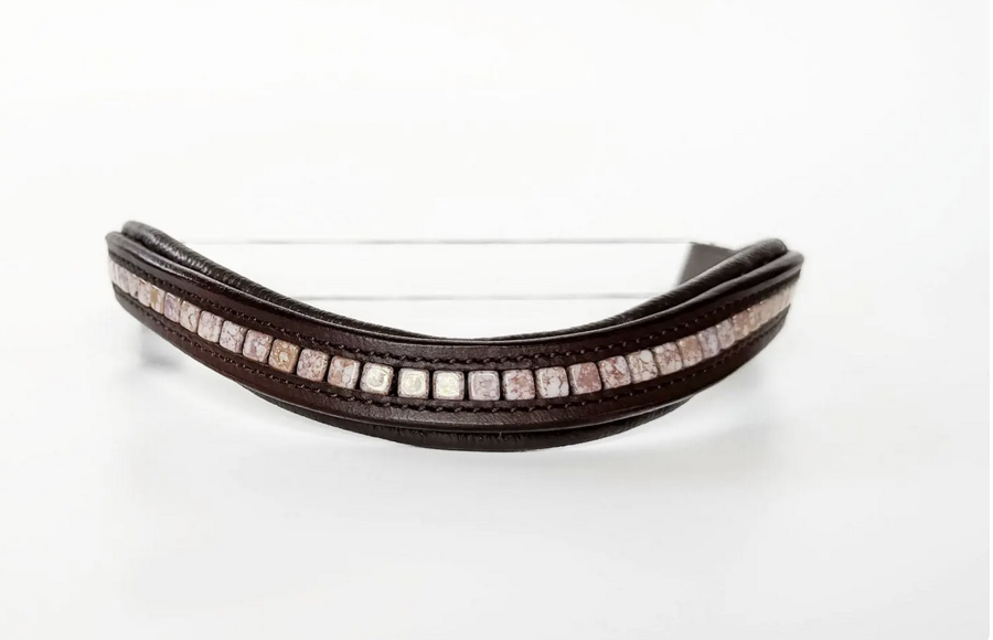 Rose Gold Beaded Browband 