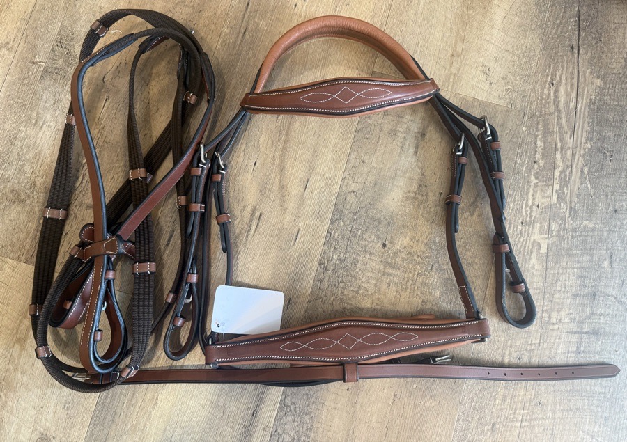 Fancy stitch pony flash bridle