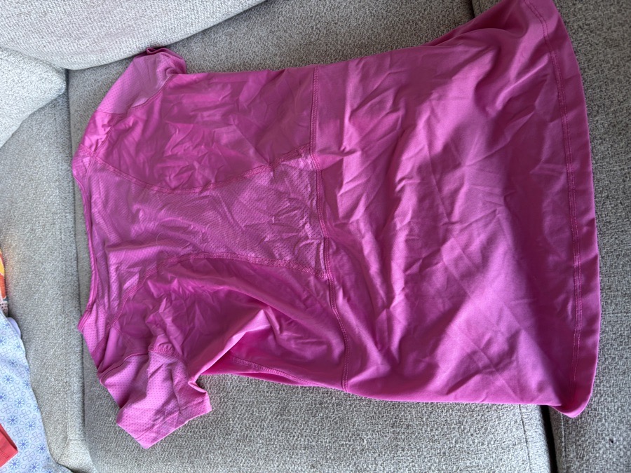 riding sport ladies short sleeve shirt pink