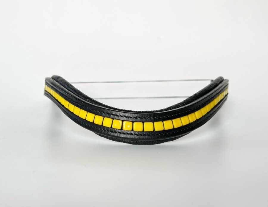 Yellow Beaded Browband 