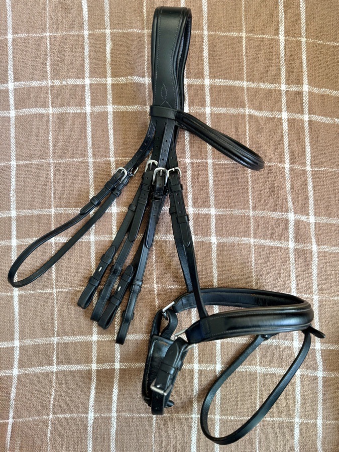 Antares Double Bridle | Monocrown Dressage Bridle with Flash| FULL/HORSE
