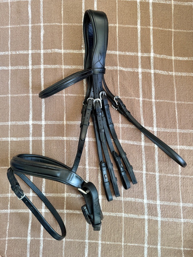 Antares Double Bridle | Monocrown Dressage Bridle with Flash| FULL/HORSE