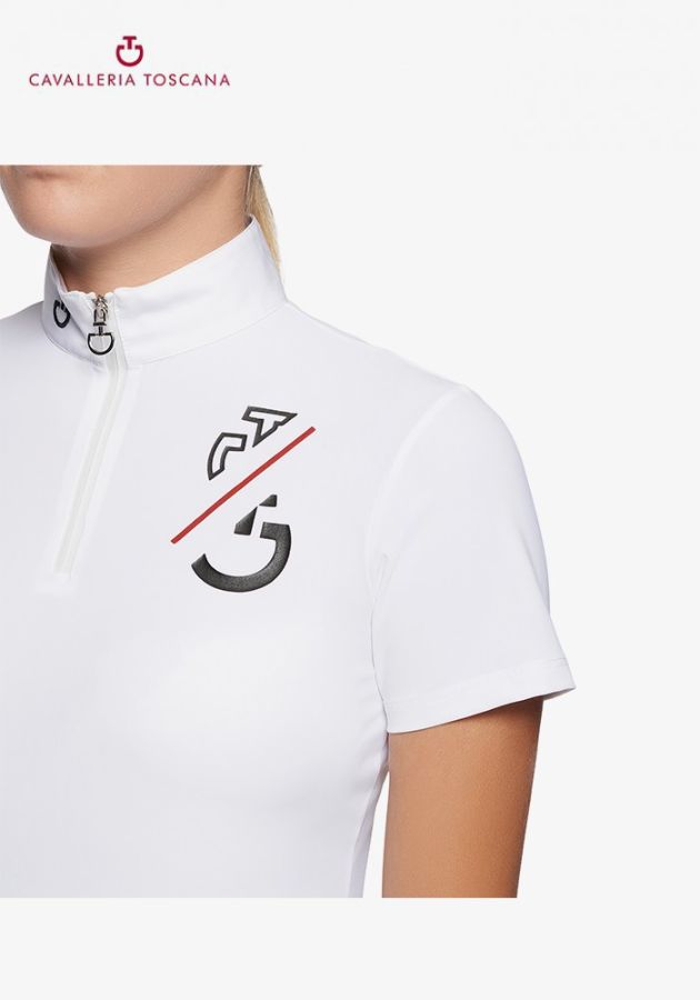 Cavalleria Toscana Team S/S Jersey Zip Competition Polo - 10 - New!