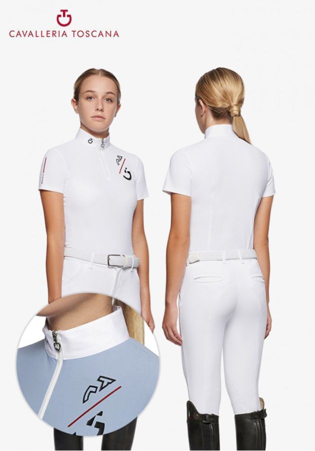 Cavalleria Toscana Team S/S Jersey Zip Competition Polo - 10 - New!