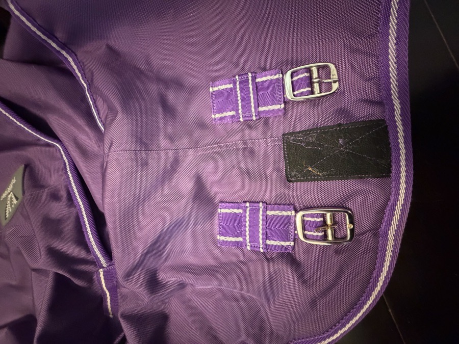 TuffRider 1680 D Heavy Weight 350G Detachable Neck Horse Blanket, Purple, 78