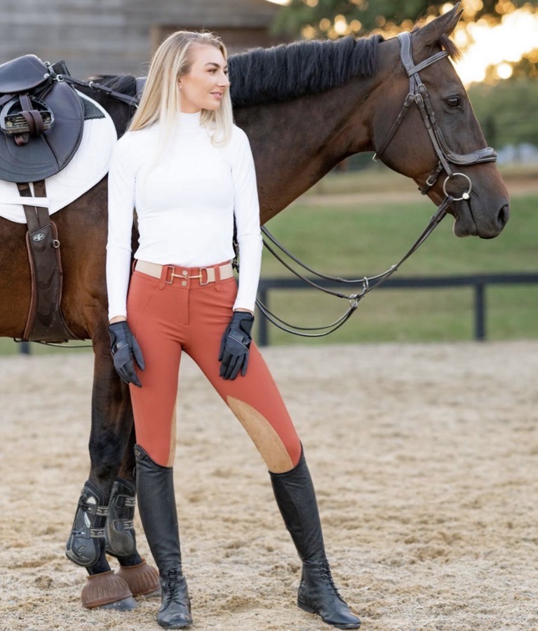 Free Ride Equestrian - Pro 1.0 - Rust - Suede Knee Patch Breeches