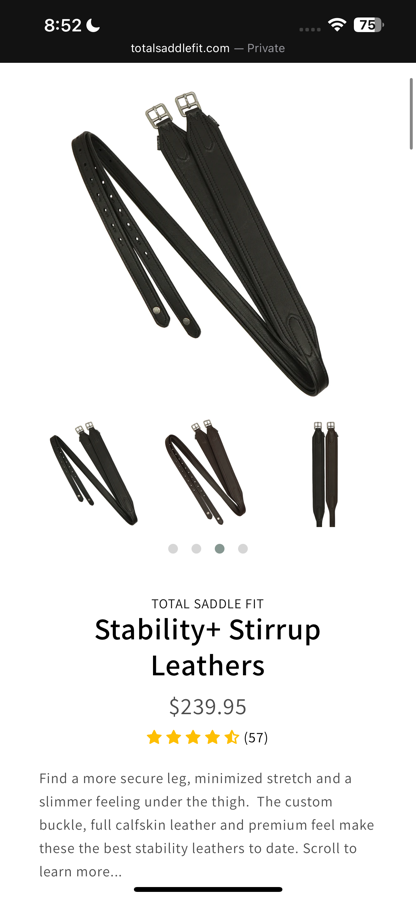 TOTAL SADDLE FIT | Stability+ Stirrup Leathers