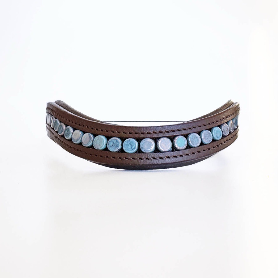 Blue Beaded Browband 