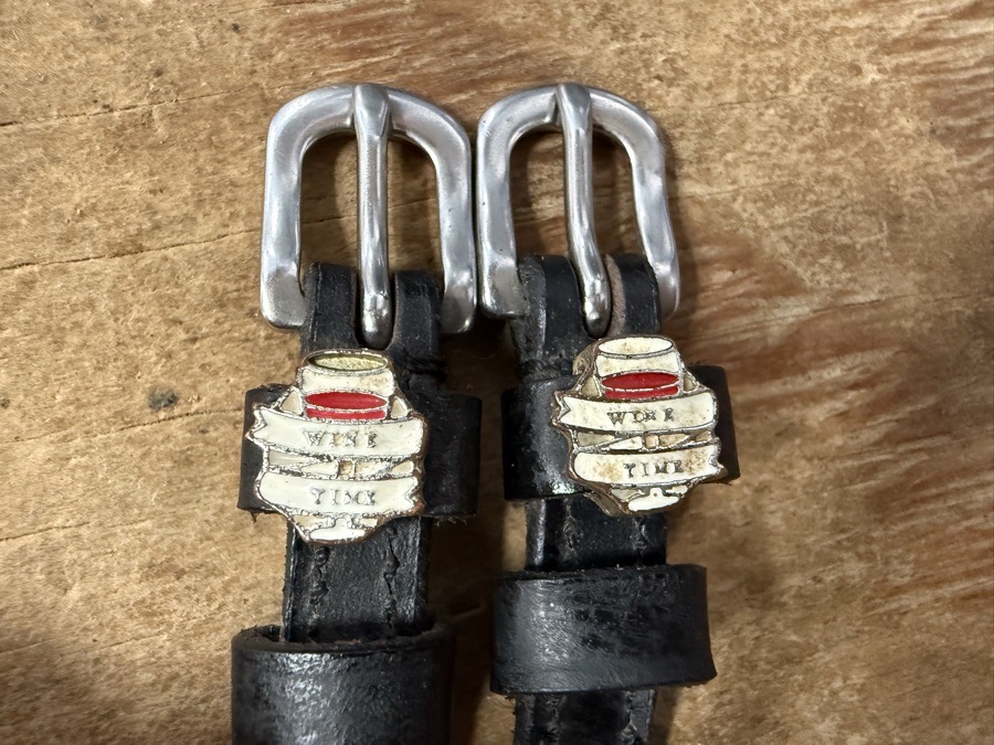 ”wine time” spur straps