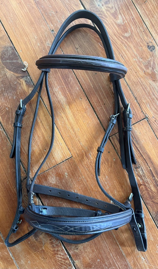 Horse sized fancy stitch bridle