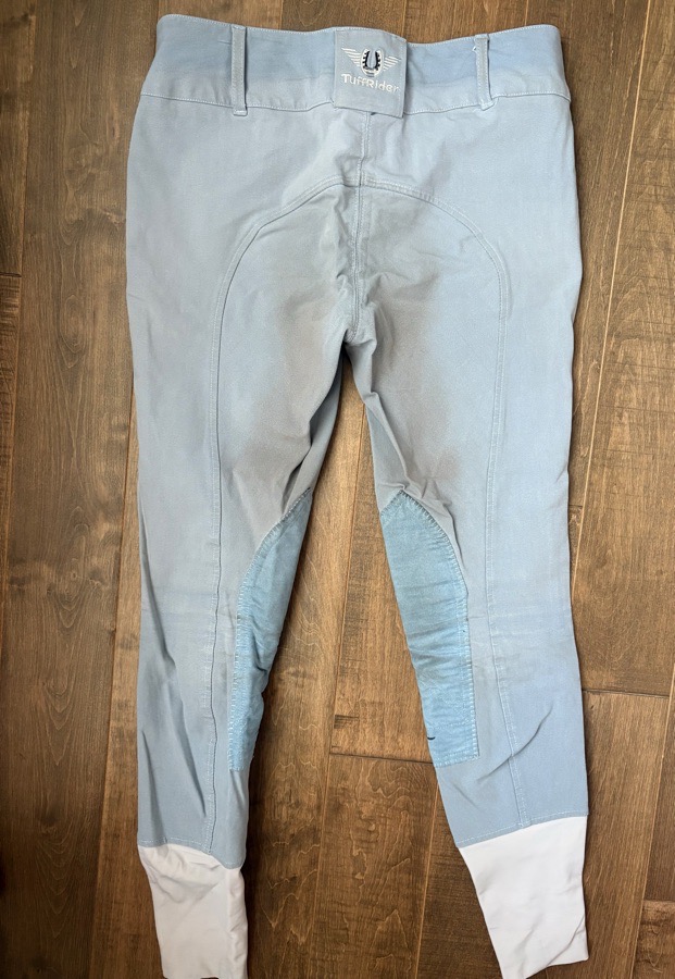 TUFFRIDER light blue knee patch breeches