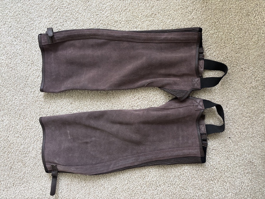 Brown half chaps size XXL