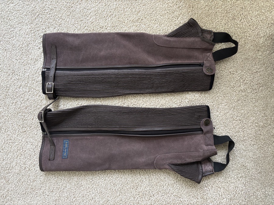 Brown half chaps size XXL