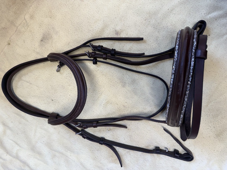 oversize bling noseband flash bridle