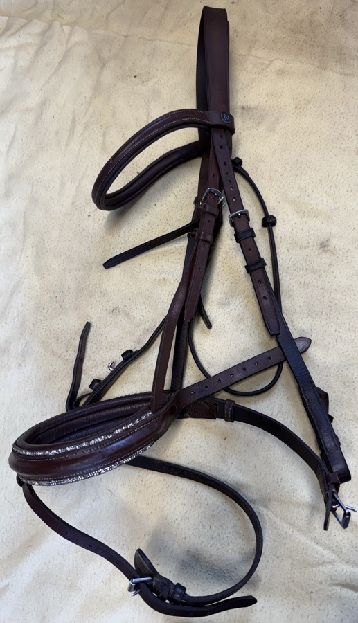 oversize bling noseband flash bridle