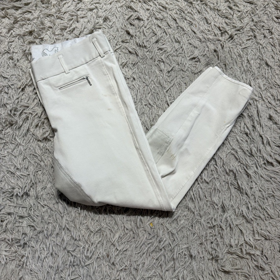 Women’s Size 34L White Goode Rider Full Seat Horseback Riding Breeches