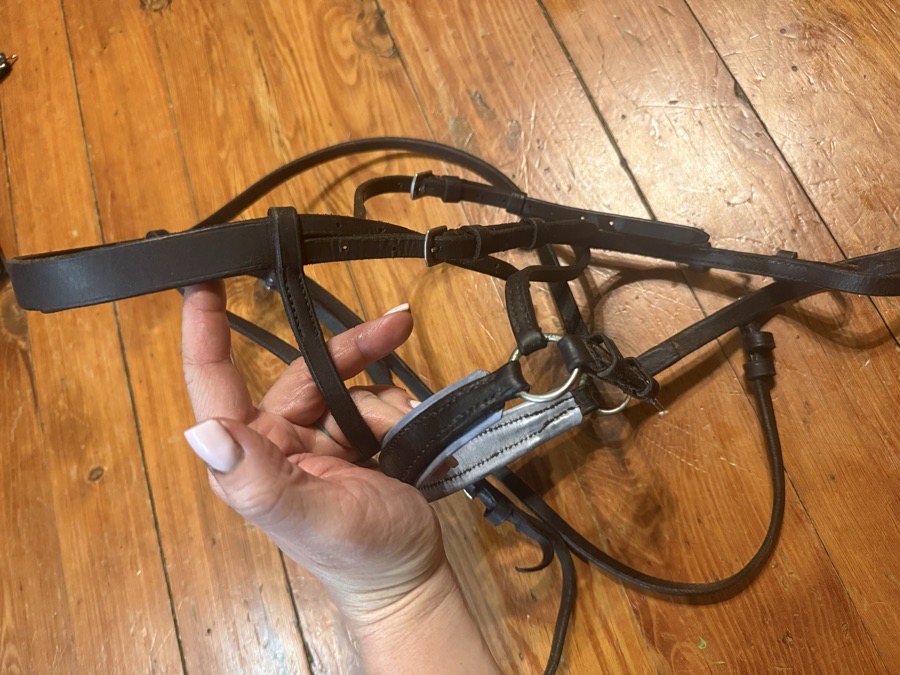 Cob black drop noseband bridle