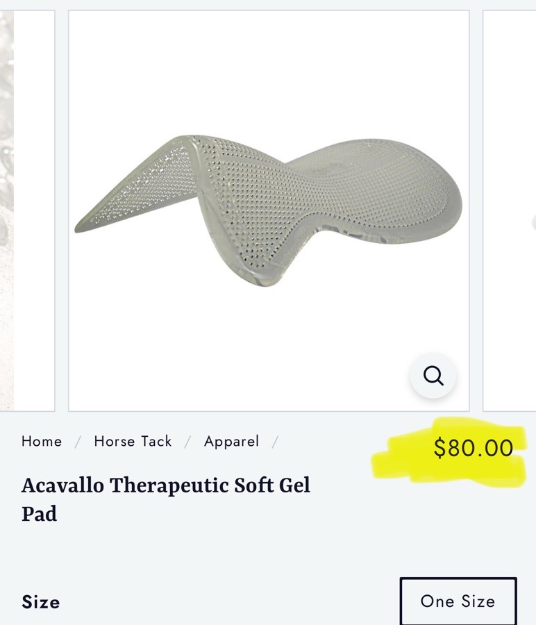 Acavallo Gel  Saddle Half Pad, One Size, Bege 🤩