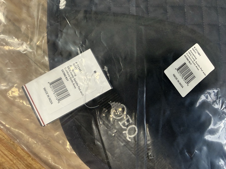 NWT OEQ navy saddle pad
