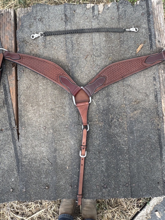 New Real Leather Western Breastcollar + Wither Strap