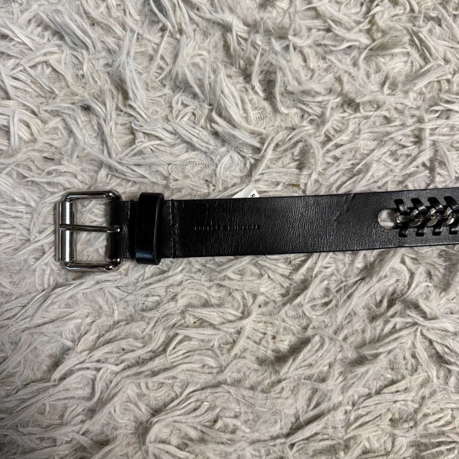 Women’s Small Black Leather Rebecca Minkoff Chain Belt. Good Condition. 