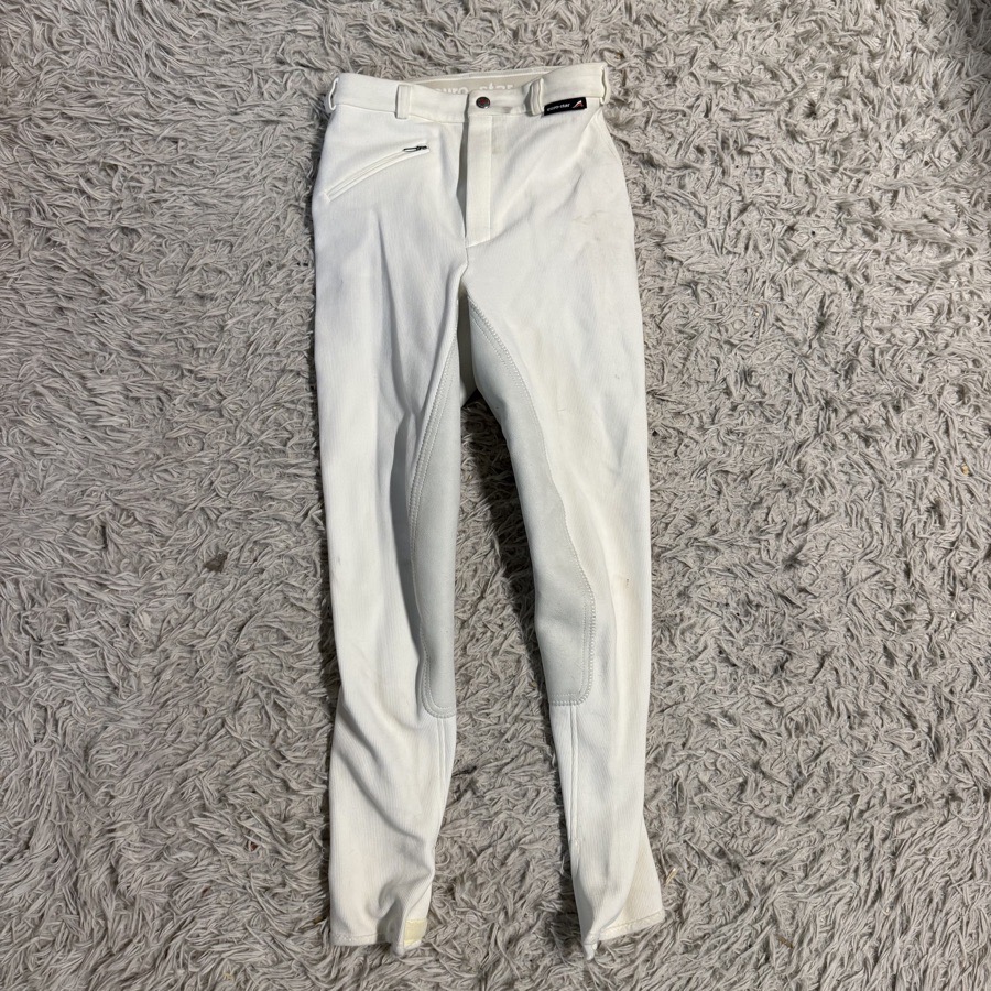 Women’s Size 24 White Eurostar Full Seat Horseback Riding Breeches