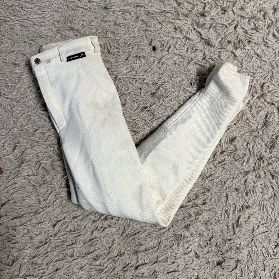 Women’s Size 24 White Eurostar Full Seat Horseback Riding Breeches