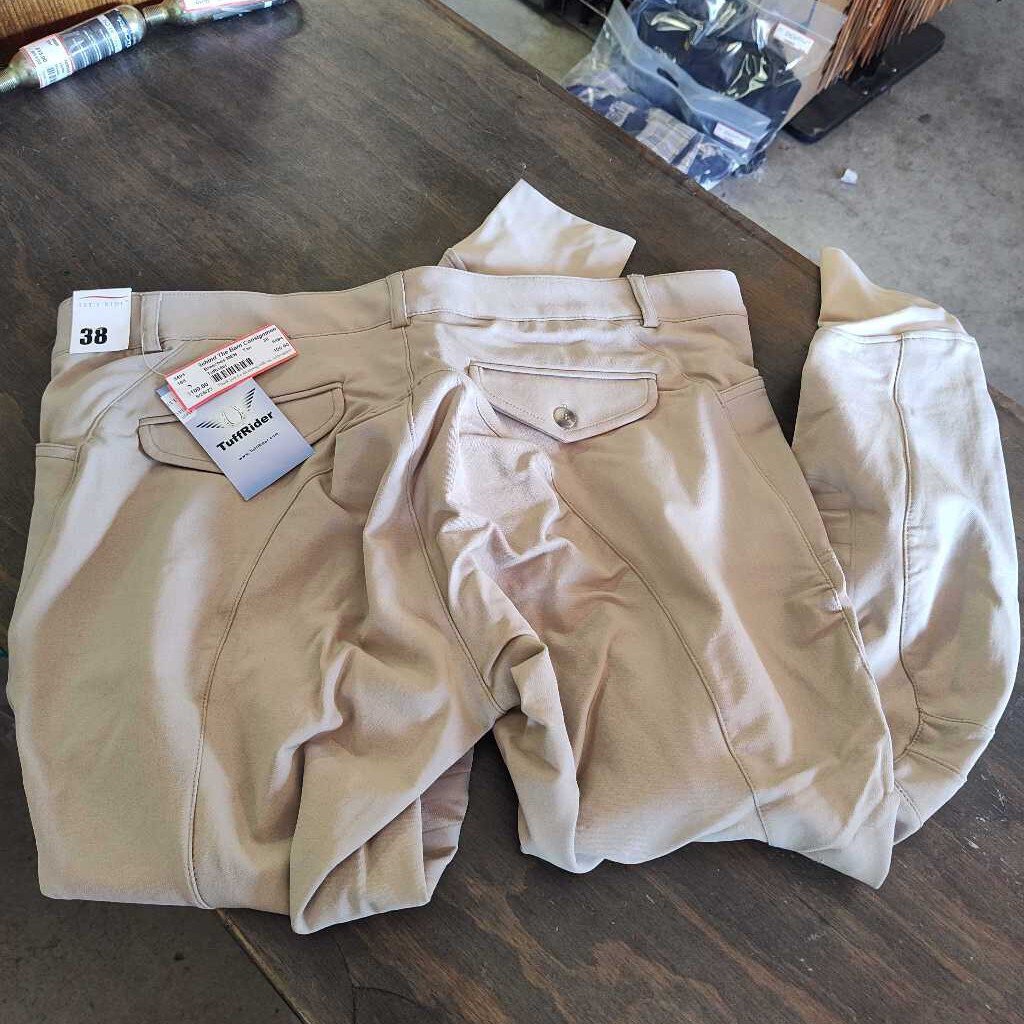 Tuffrider Breeches, Tan, Size 38