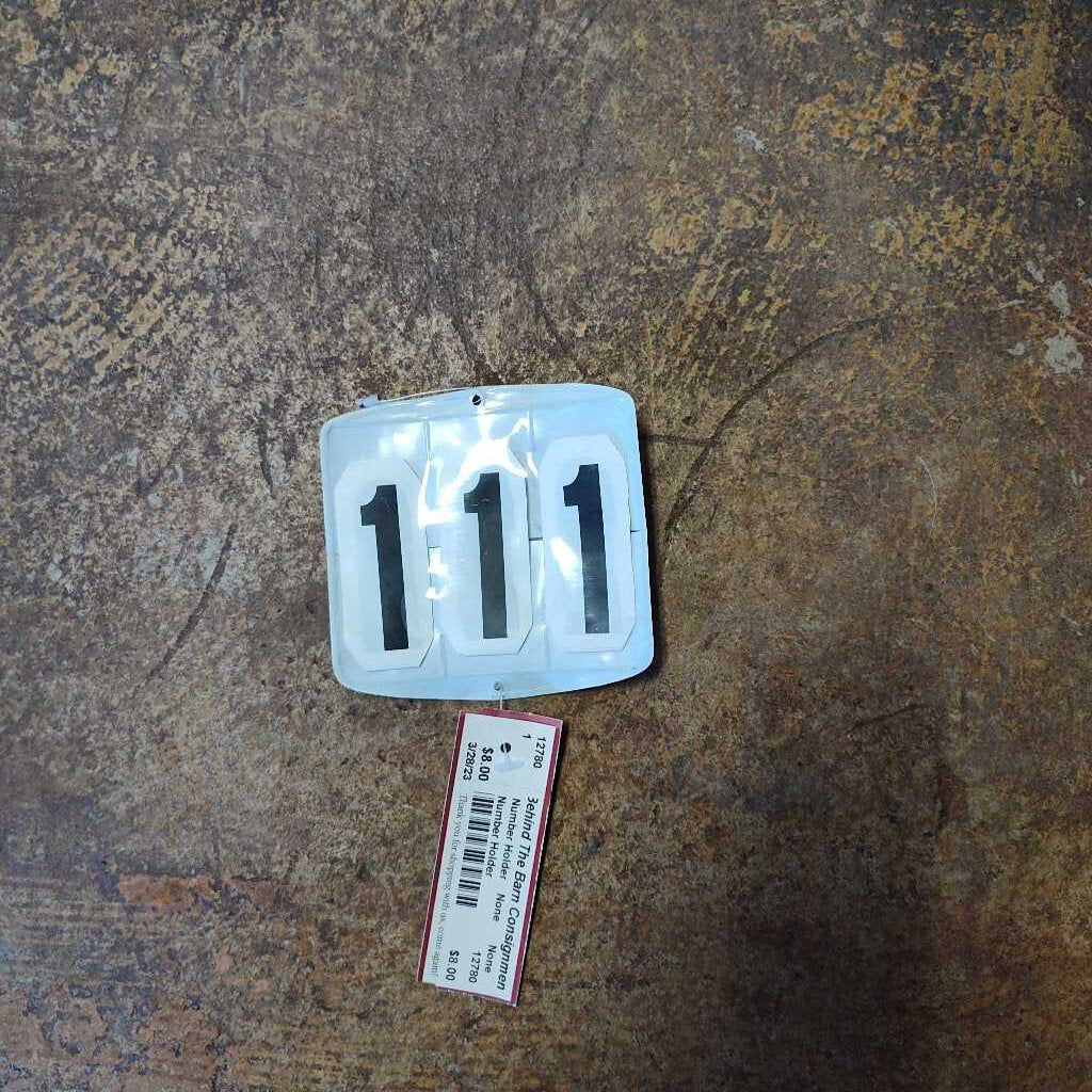 Behind the Barn Consignment Number Holder for Bridle