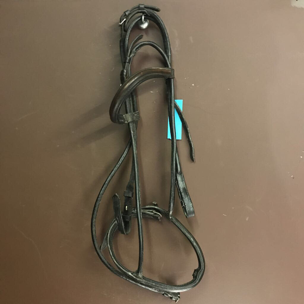 Rolled Leather Figure 8 Bridle, Brown, Size Horse