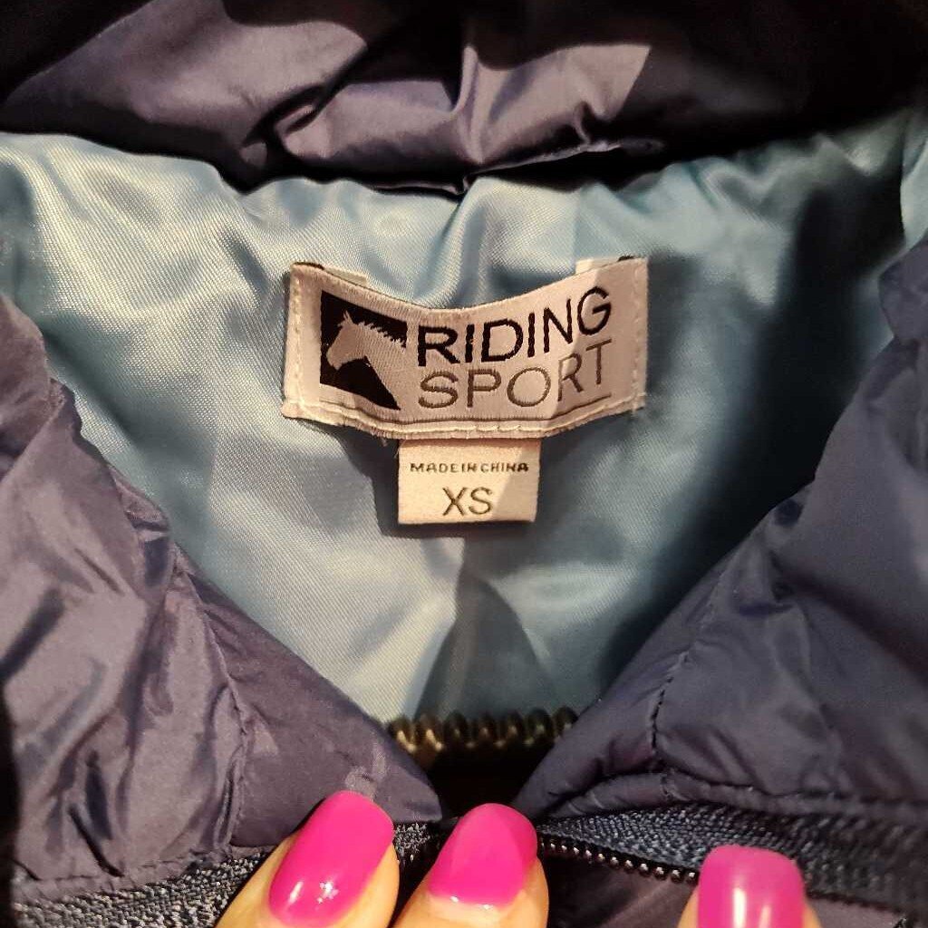 Riding Sport Puffer Winter Jacket, Navy, Size XS