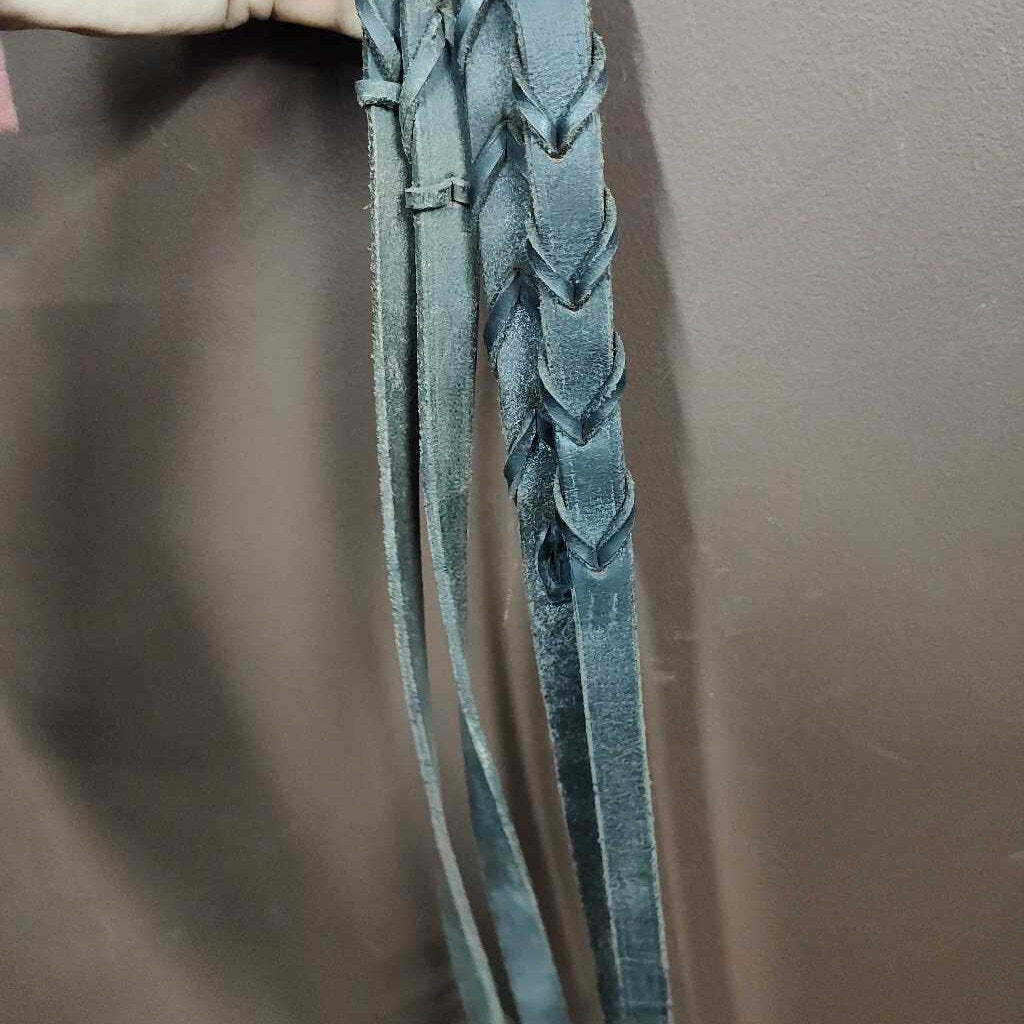 Braided English Reins, Black
