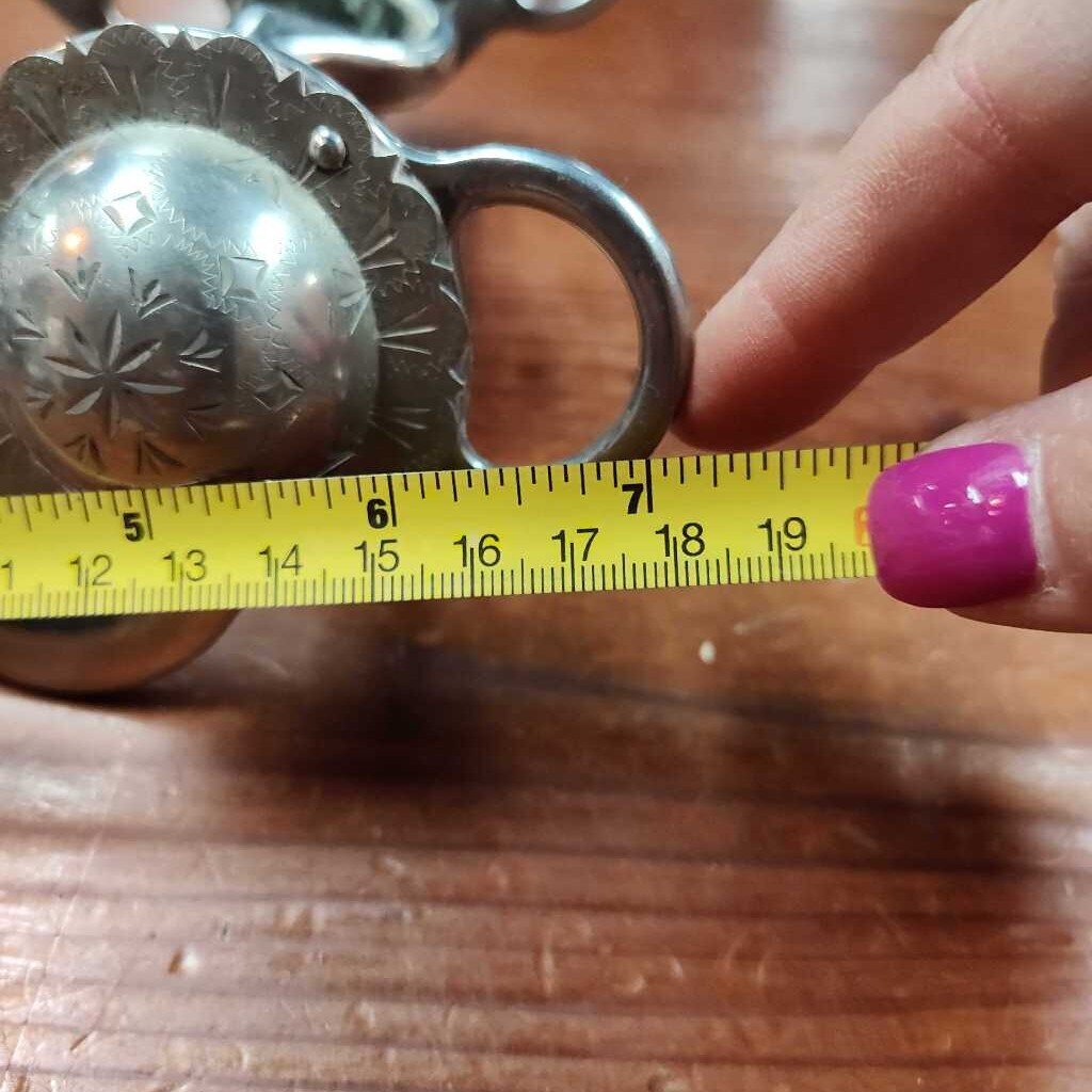 Visalia Humane Low Port Show Bit with Roller, Silver, Size 5"