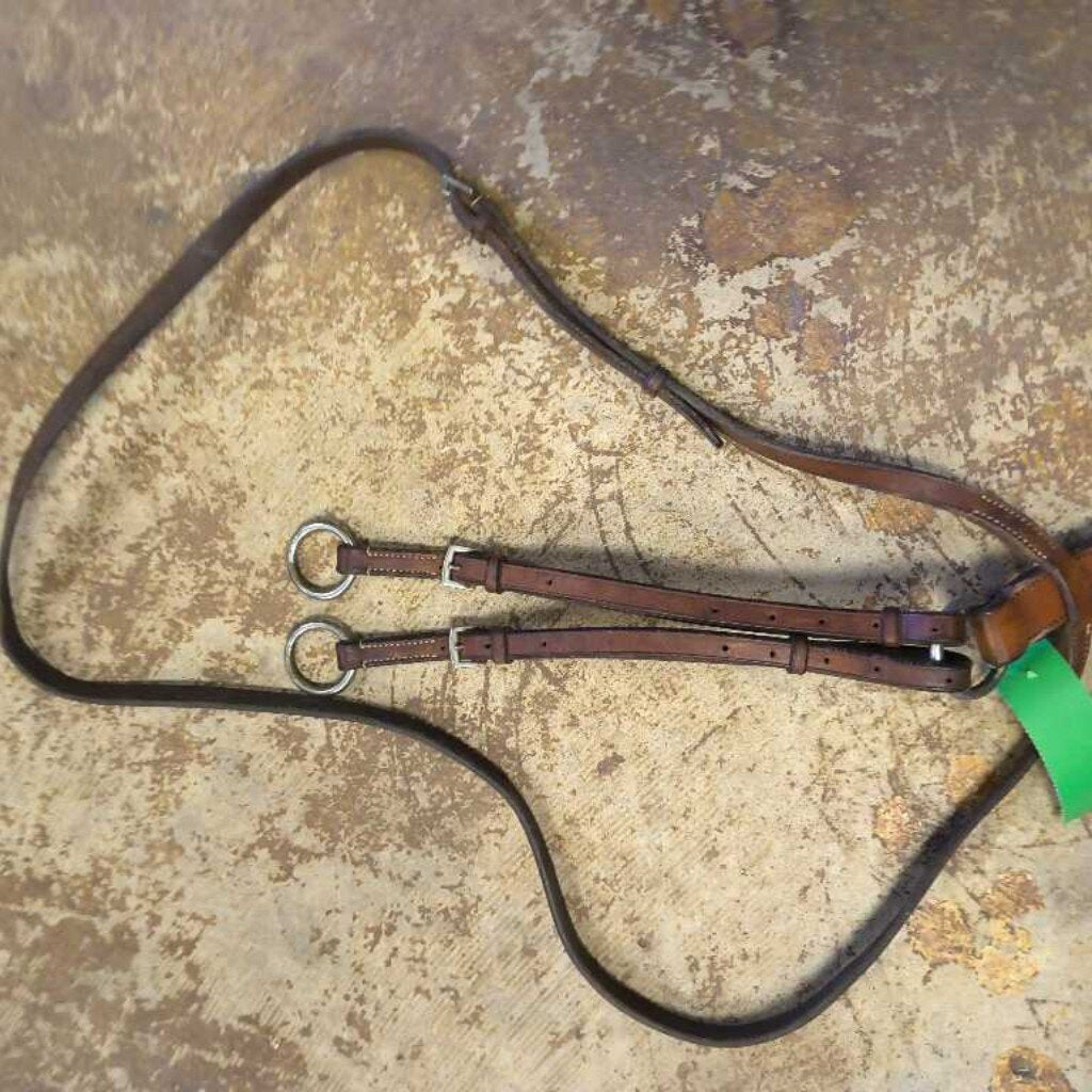 Leather Running Martingale, Brown, Size Horse