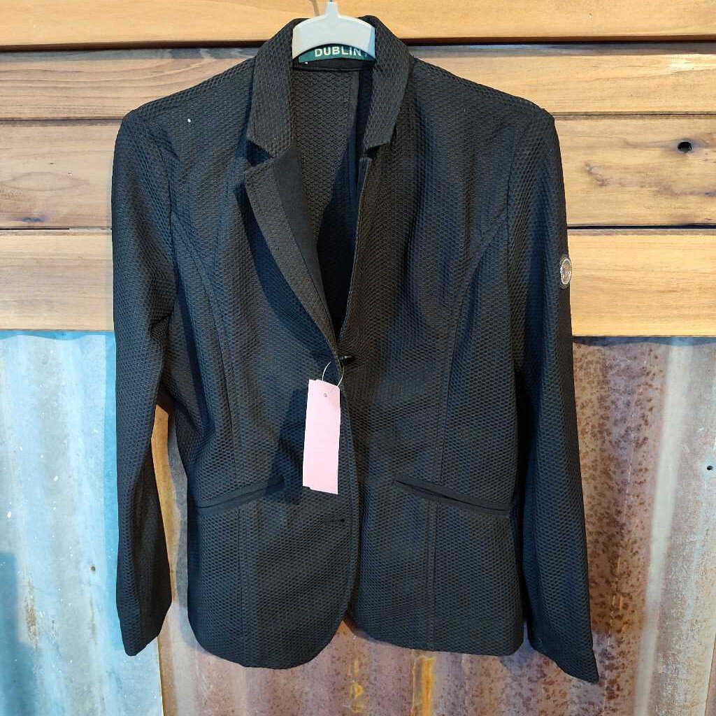 Dublin Mesh Hunt Coat, Youth, Black, Size 8