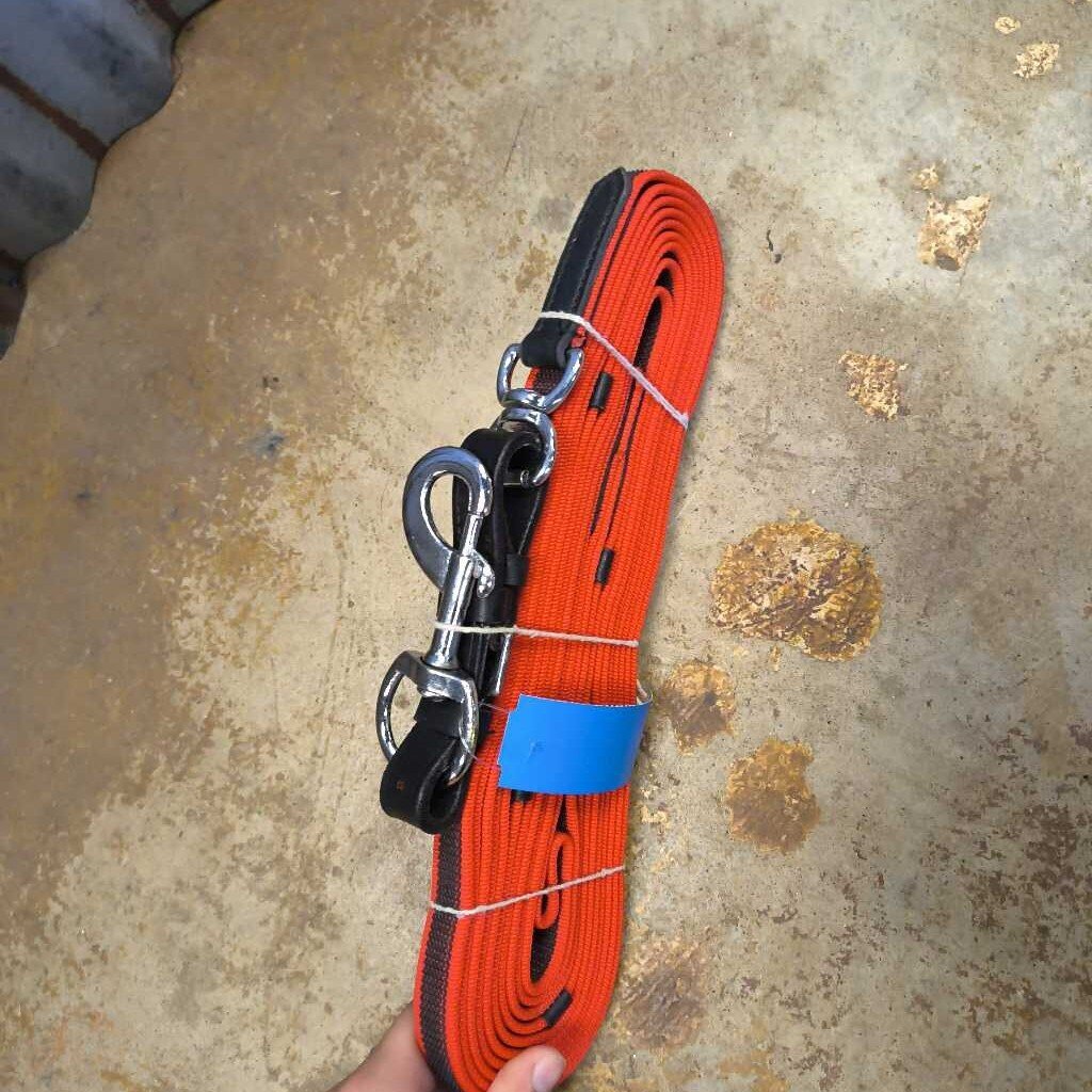 Showman Flat Poly Lunge Line, Red