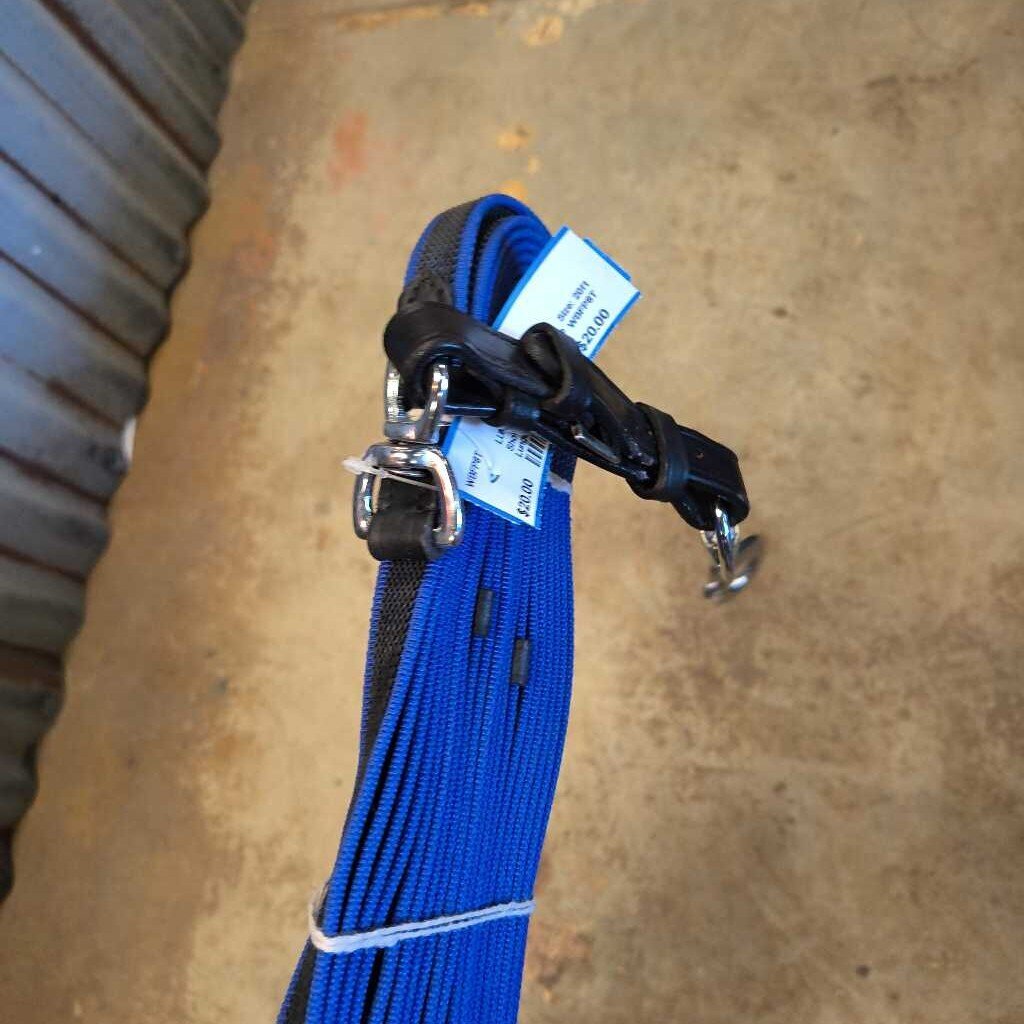 Showman Flat Poly Lunge Line, Blue