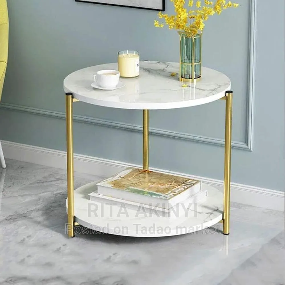 MARBLE TEXTURED SIDE STOOL(GLASS 2