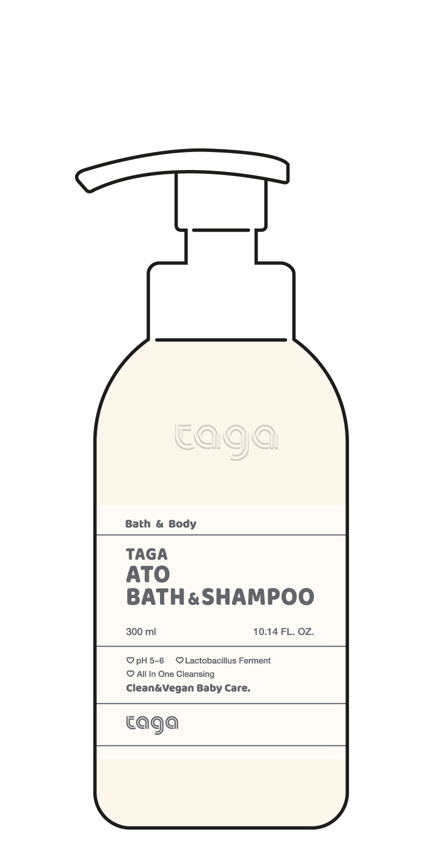 Ato Bath & Shampoo 300ml