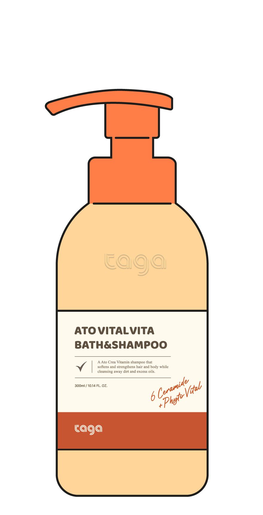 Ato Vital Vita Bath & Shampoo 300ml