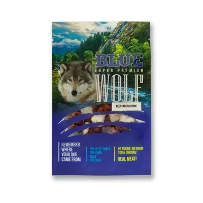 BLUE WOLF חטיף פרימיום לכלב – בשר בקר מלופף על עצם סידן