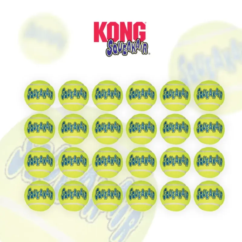 סט 24 כדורי משחק מצפצפים לכלבים - KONG SqueakAir