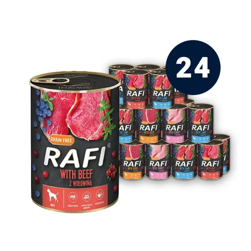 אוכל לכלבים - ראפי  כלב  24 יח