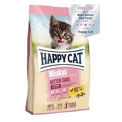 הפיקט מינקס Happy Cat Minkas מזון יבש מלא לחתלתולים | עוף ואומגה 3+6 | 10 ק״ג