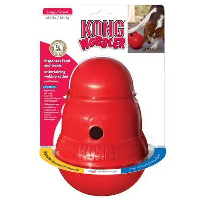 קונג וובלר מתקן חטיפים אינטראקטיבי לכלבים - KONG Wobbler