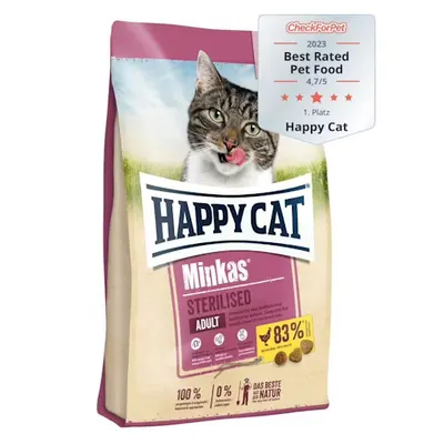 הפיקט | Happy Cat מזון יבש מלא לחתולים מסורסים/מעוקרות | עוף טבעי וסיבים תזונתיי