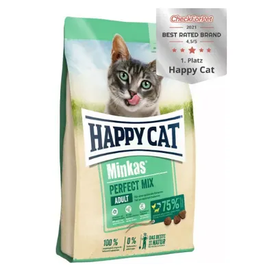הפיקט | Happy Cat מזון יבש מלא לחתולים בוגרים | פרפקט מיקס עוף, כבש ודגים | 10 ק