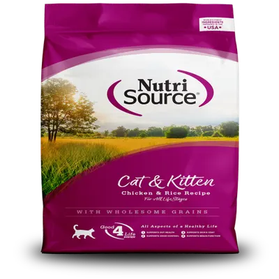 NutriSource נוטריסורס | מזון יבש מלא לחתולים וחתלתולים | עוף | 5.4 ק״ג